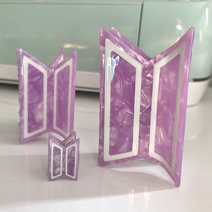Mini Purple Hair Claw Clip Set