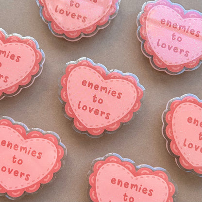 Enemies to Lovers Bookish Romance Inspired Glitter Phone & Kindle Grip