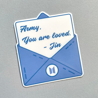 You Are Loved Letter KSJ Waterproof Sticker