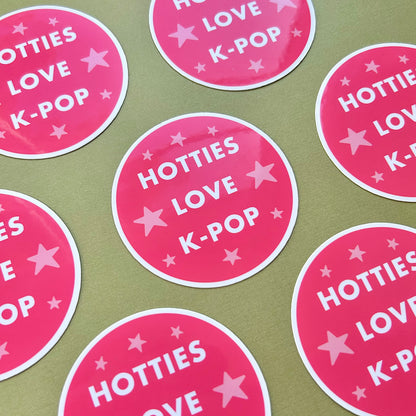 Hotties Love Kpop Waterproof Sticker