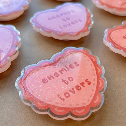 Enemies to Lovers Bookish Romance Inspired Glitter Phone & Kindle Grip