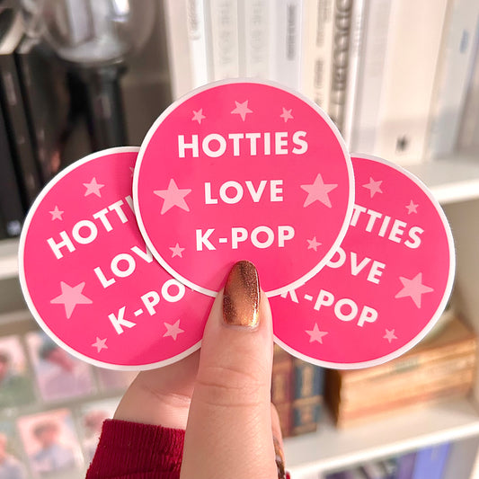 Hotties Love Kpop Waterproof Sticker