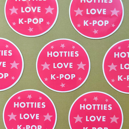 Hotties Love Kpop Waterproof Sticker