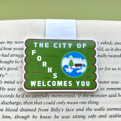 Welcome to Forks Washington Magnetic Bookmark