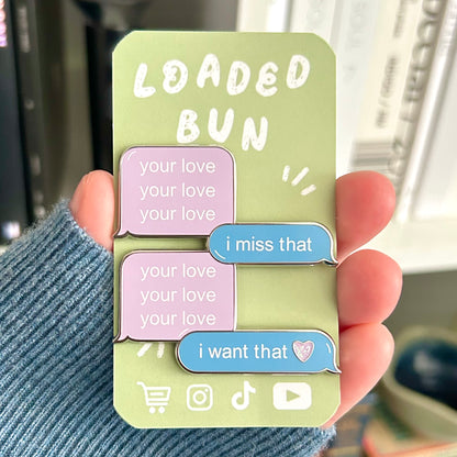 OT7 Home Text Message Enamel Pin