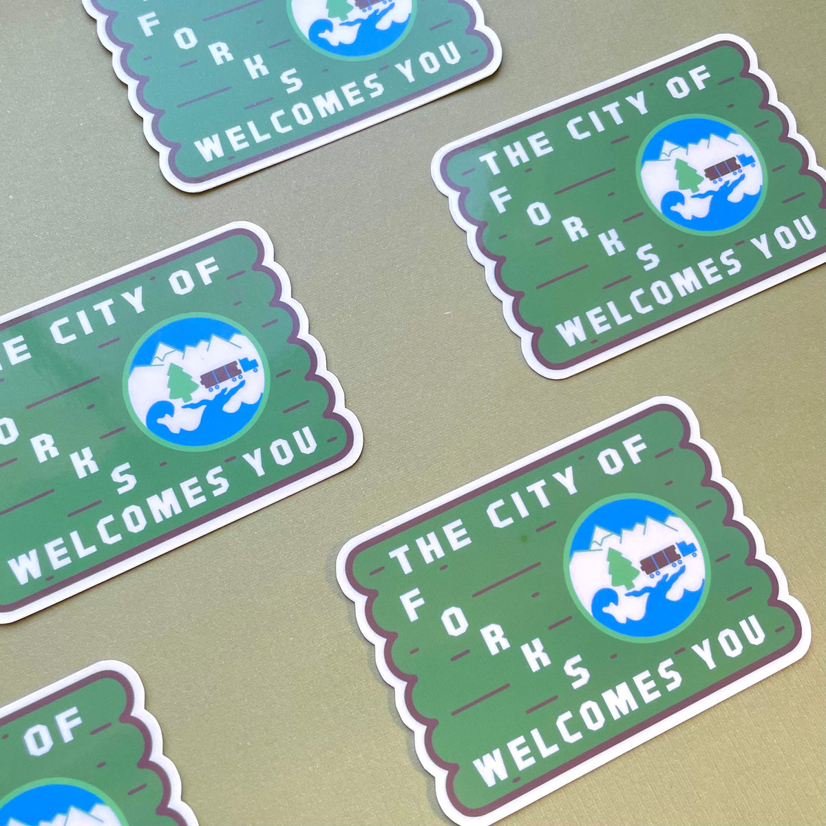 Welcome to Forks Washington Waterproof Sticker