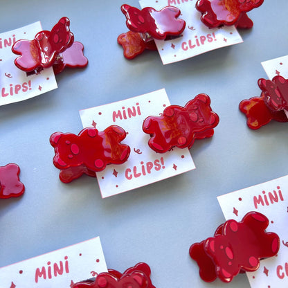 Mini Gummy Bear Claw Clip Set