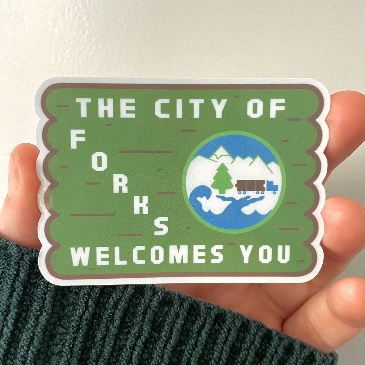 Welcome to Forks Washington Waterproof Sticker