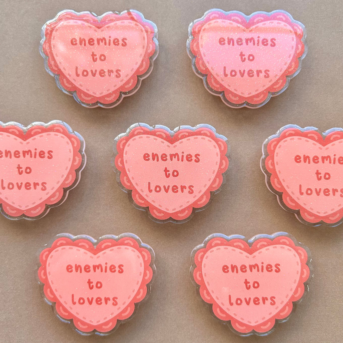 Enemies to Lovers Bookish Romance Inspired Glitter Phone & Kindle Grip