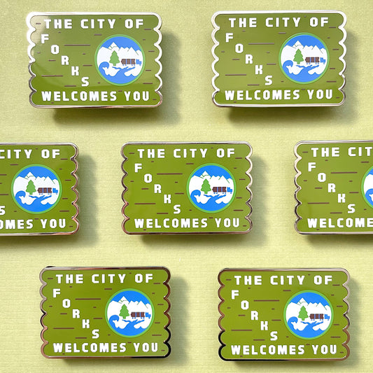 Welcome to Forks Washington Enamel Pin