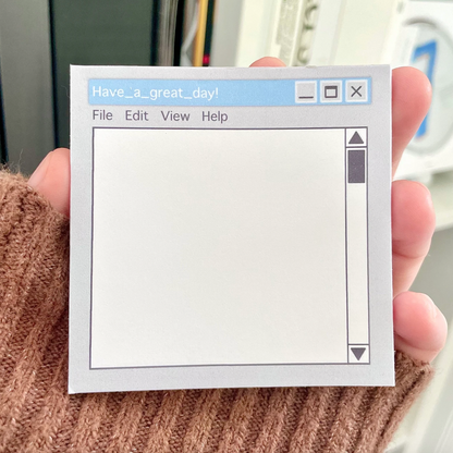 Vintage Computer Windows Tab Inspired Notepad
