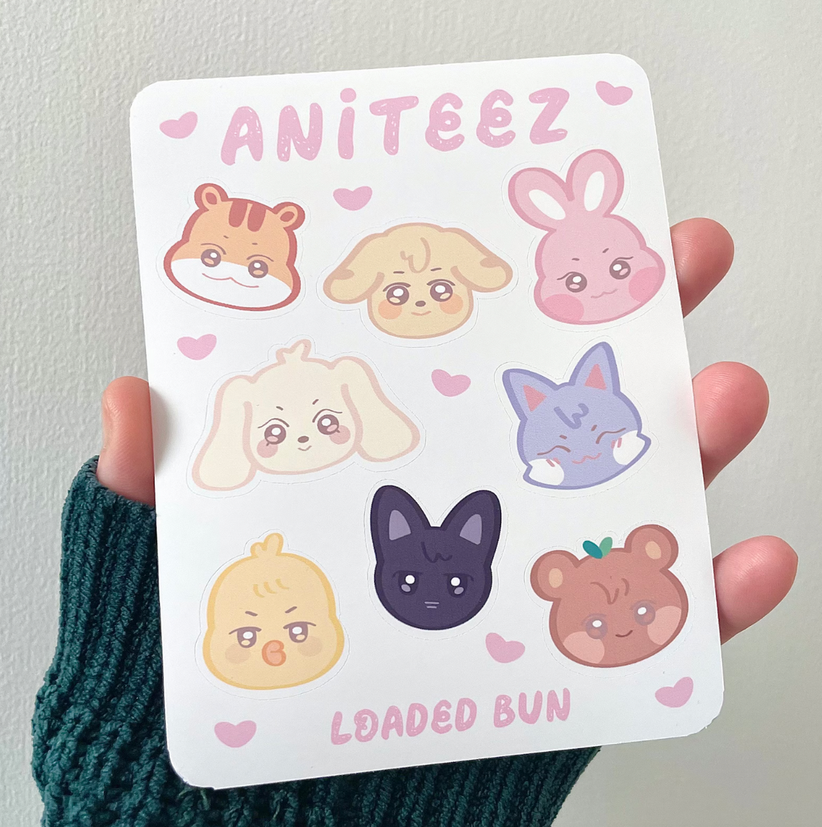 Aniteez Ateez Atiny Waterproof Deco Sticker Sheet