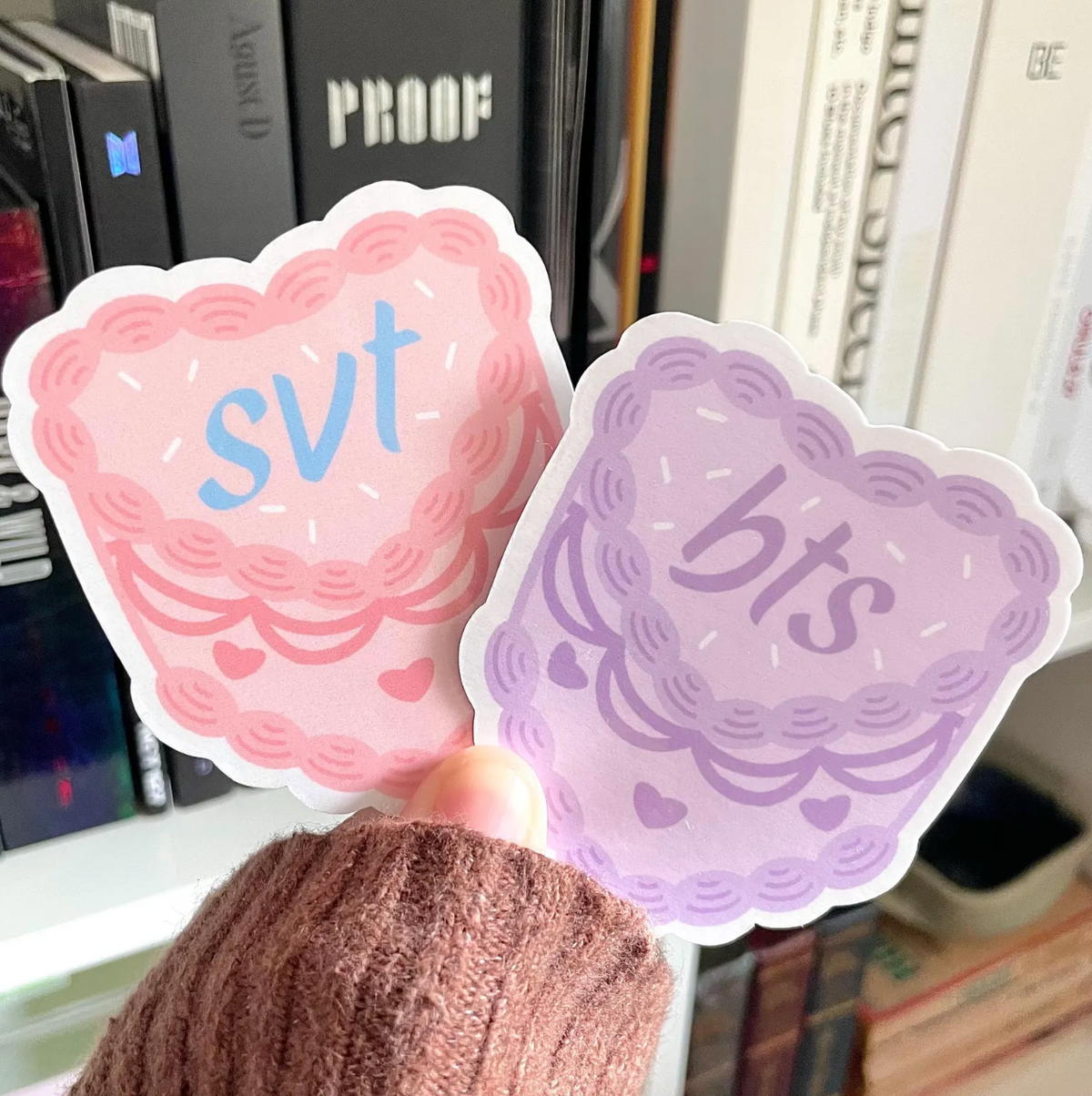 OT7 and OT13 Kpop Cute Vintage Cake Waterproof Stickers