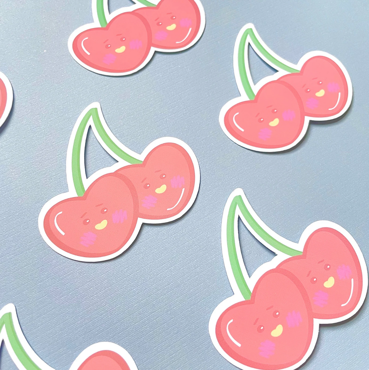 Cherry Heart KTH Waterproof Sticker