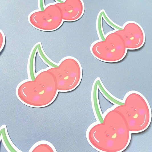 Cherry Heart KTH Waterproof Sticker