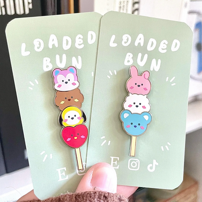 Dango Inspired Kpop Enamel Pins