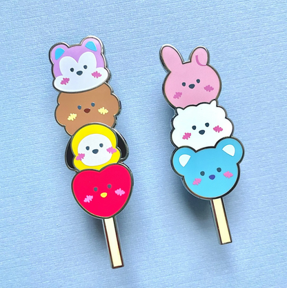 Dango Inspired Kpop Enamel Pins
