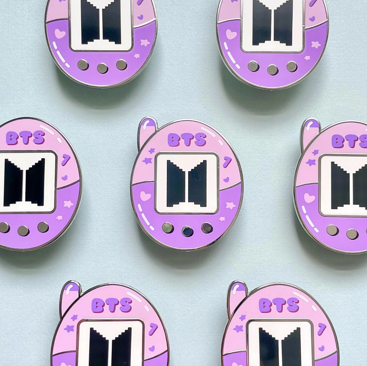OT7 Kpop Inspired Tamagotchi Retro Enamel Pin
