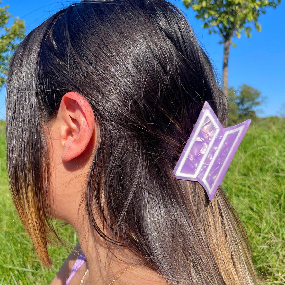 Purple Hair Claw Clip