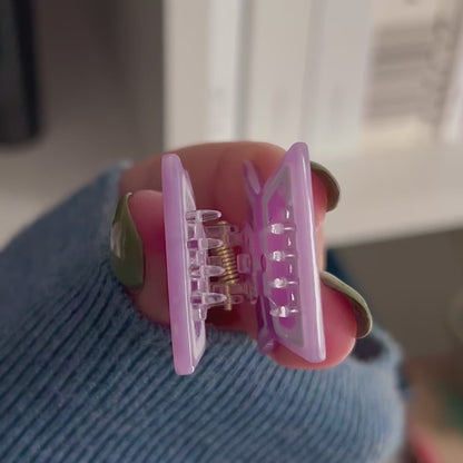 Mini Purple Hair Claw Clip Set